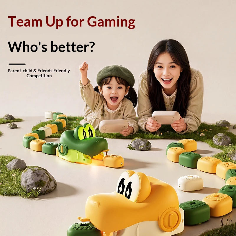 Magnetic RC Snake Car 2 Players Battle Game Toy Rechargeable Remote Control Racing Car with Energy Beans for Boys Kids Gift